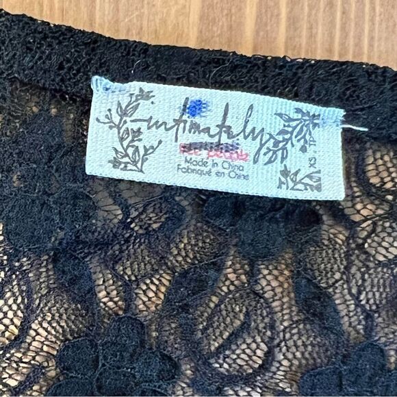 Free people Intimately Free Keep It Simple Lace Tee NWOT XS - Picture 7 of 10